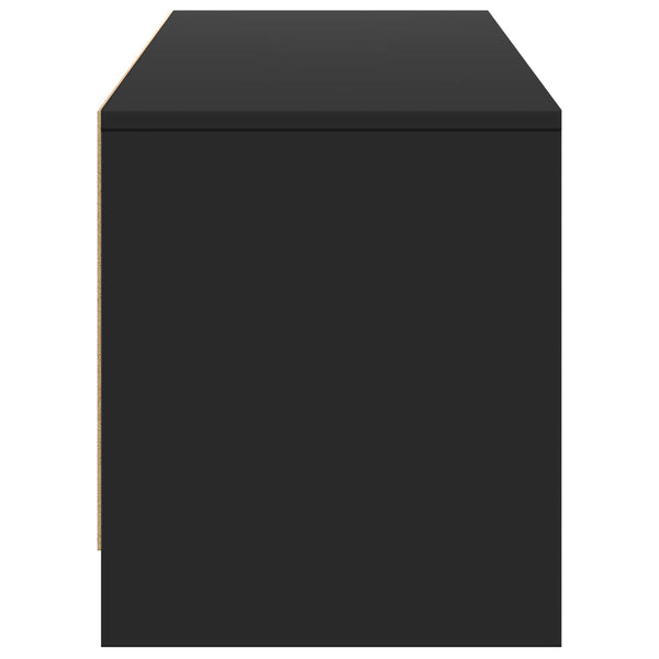 TV-kaappi LED-valolla 165 x 34 x 40 cm Musta Käsitelty puu