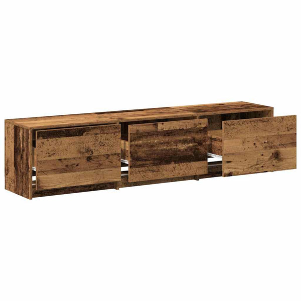 TV-kaappi LED-valoilla Vanha Puu 162 x 34 x 40 cm Tekninen puu