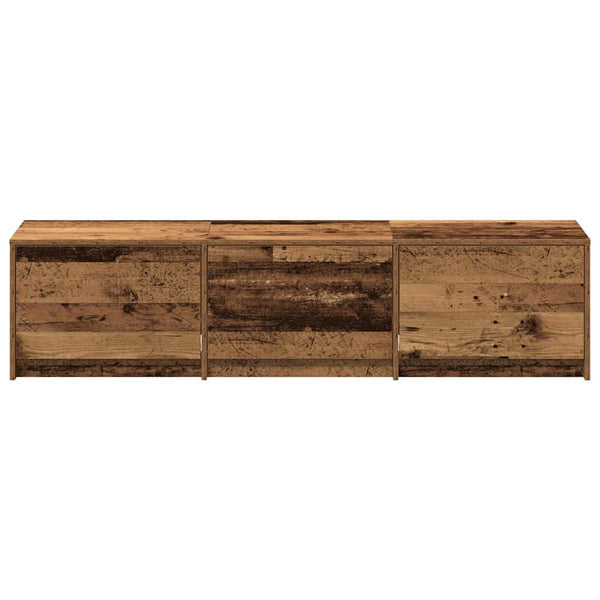 TV-kaappi LED-valoilla Vanha Puu 162 x 34 x 40 cm Tekninen puu