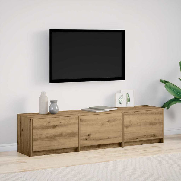 TV-kaappi LED-valoilla Taidekoivu 162 x 34 x 40 cm Tekninen puu