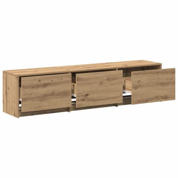 TV-kaappi LED-valoilla Taidekoivu 162 x 34 x 40 cm Tekninen puu