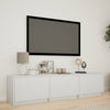 TV-kaappi LED-valolla 165 x 34 x 40 cm Valkoinen Käsitelty puu