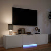 TV-kaappi LED-valolla 165 x 34 x 40 cm Valkoinen Käsitelty puu