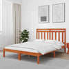 Sängyn runko 2 pcs Massiivinen mänty 160 x 200 cm Vaha ruskea