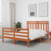 Sängyn runko päätyllä 2 pcs Vaha ruskea 5FT King Size