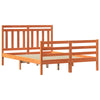 Sängyn runko päätyllä 2 pcs Vaha ruskea 5FT King Size