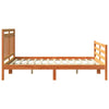 Sängyn runko päätyllä 2 pcs Vaha ruskea 5FT King Size