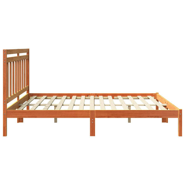 Päätyllä varustettu sängyn runko 2 osaa Vaha ruskea 6FT Super King Size