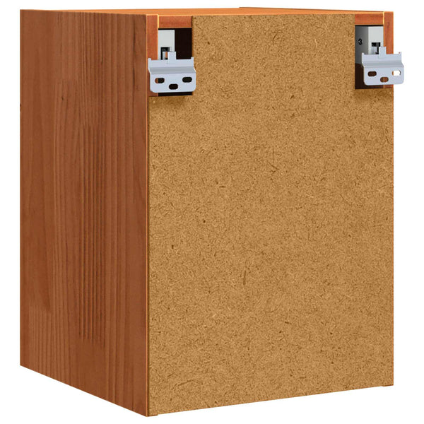 Seinäkaappi 2 kpl Vaha ruskea 30 x 30 x 40 cm Massiivinen mänty