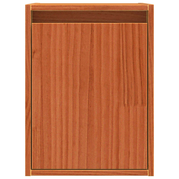 Seinäkaappi 2 kpl Vaha ruskea 30 x 30 x 40 cm Massiivinen mänty