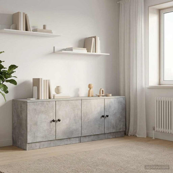 Varastokaappi parvisängylle 2 kpl Betoninharmaa 66 x 35 x 48 cm