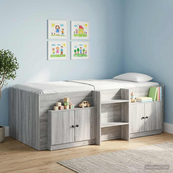 Varastokaappi parvisängylle 2 kpl Harmaa Sonoma 66 x 35 x 48 cm