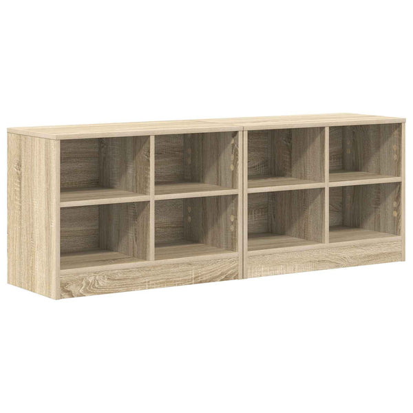 Sängynkaappi 2 kpl Sonoma-tammi 66 x 33 x 48 cm Tekninen puu