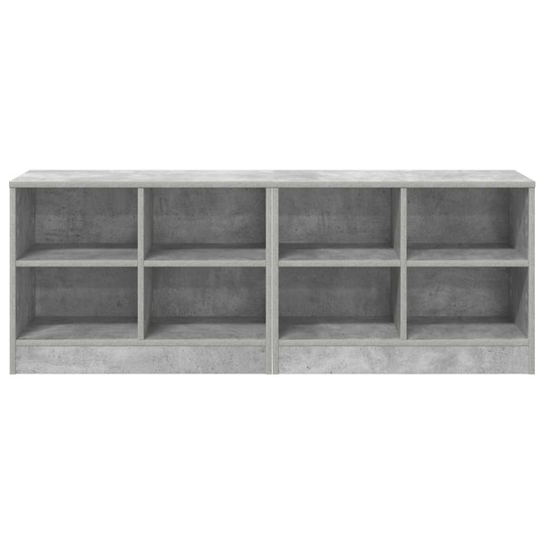 Sängynkaappi 2 kpl Betoninharmaa 66 x 33 x 48 cm Tekninen puu