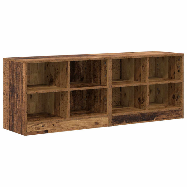 Sängynkaappi 2 kpl Vanha puu 66 x 33 x 48 cm Tekninen puu