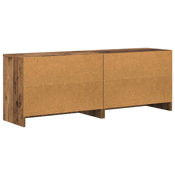 Sängynkaappi 2 kpl Vanha puu 66 x 33 x 48 cm Tekninen puu
