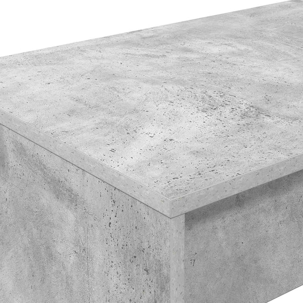 Sänky Pöytä Betoninharmaa Tekninen puu 100 x 45 x 75 cm