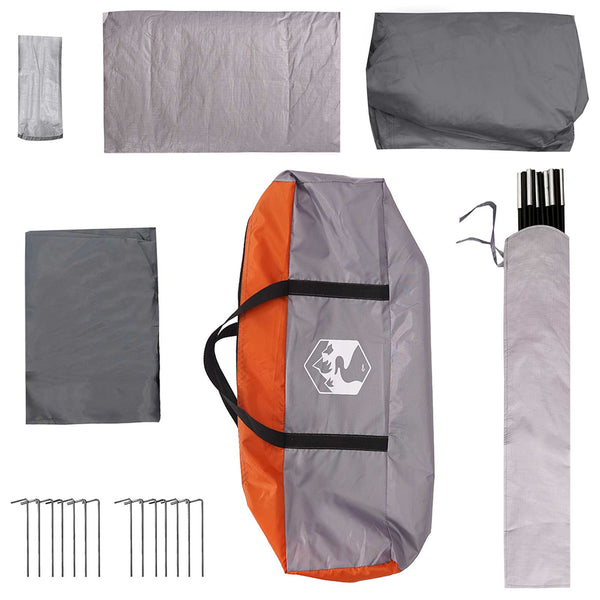 Perhe Teltta 5 hengelle Harmaa ja oranssi Polyesteri