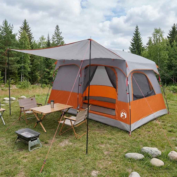 Perhe Teltta 5 hengelle Harmaa ja oranssi Polyesteri