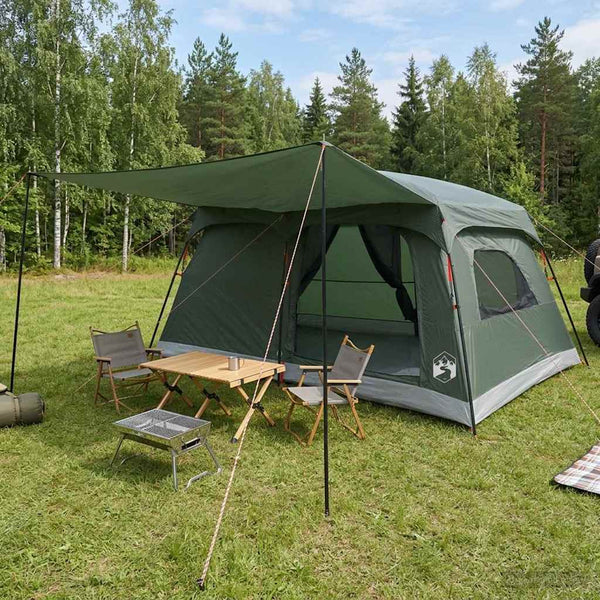 Perhe Teltta 10 hengelle Armivihreä Polyesteri ja teräs