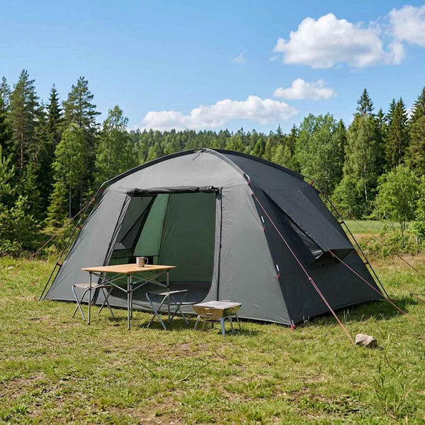 Mökki teltta 6 hengelle Armivihreä Polyesteri