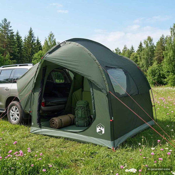 Auto Teltta Armivihreä 3-hengen Polyesteri ja teräs