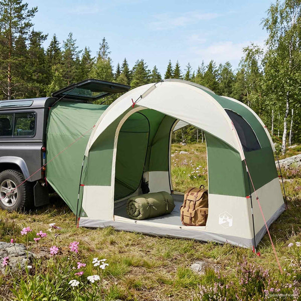 Takaluukku Teltta Sadesuojalla Vedenkestävä 4 hengelle Vihreä