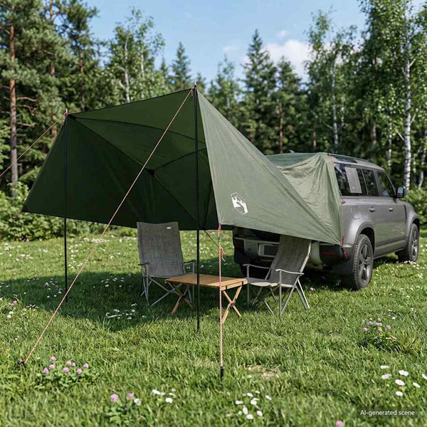 Auto Teltta Armivihreä 308 x 215 x 220 cm Polyesteri ja teräs