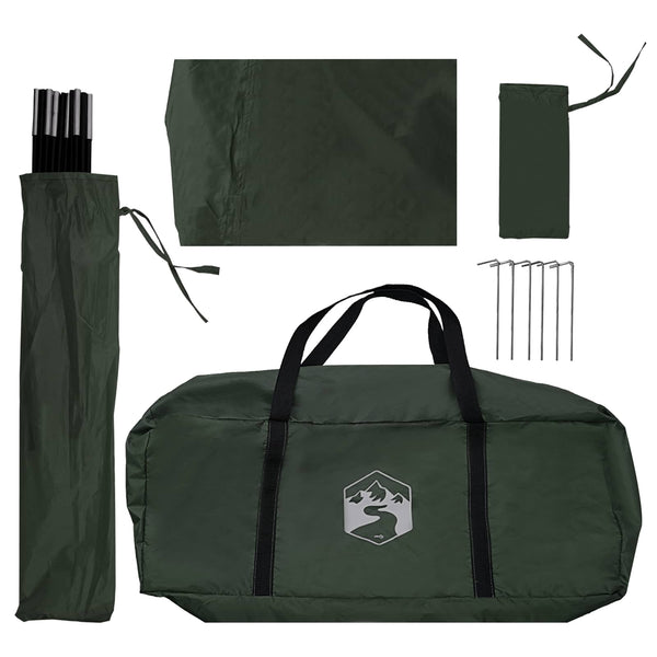 Auto Teltta Armivihreä 350 x 250 cm Polyesteri ja teräs