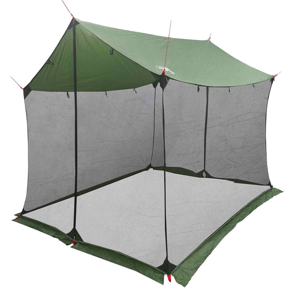 Camping-teltta verkkoseinillä Vihreä 270 x 210 x 210 cm