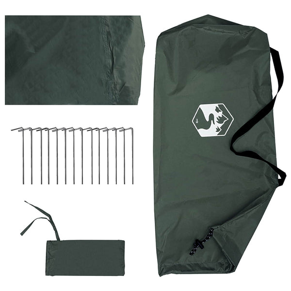 Camping-teltta verkkoseinillä Armivihreä 270 x 210 x 210 cm