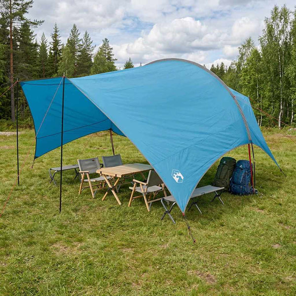 Vedenkestävä leiritarppa Sininen 550 x 400 x 230 cm