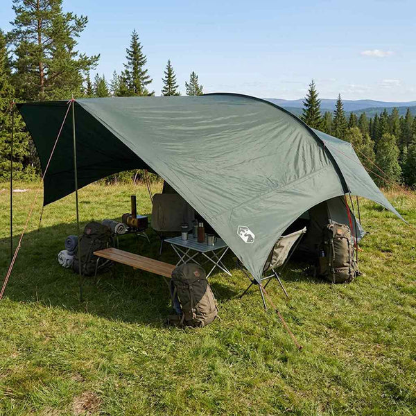 Vedenkestävä leiritarppa Armivihreä 695 x 580 x 200 cm