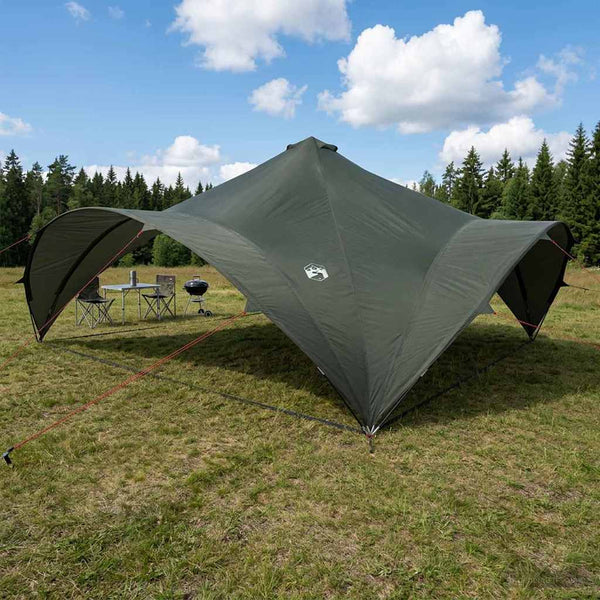 Juhlateltta Armyn vihreä 600 x 600 x 400 cm Polyesteri ja teräs