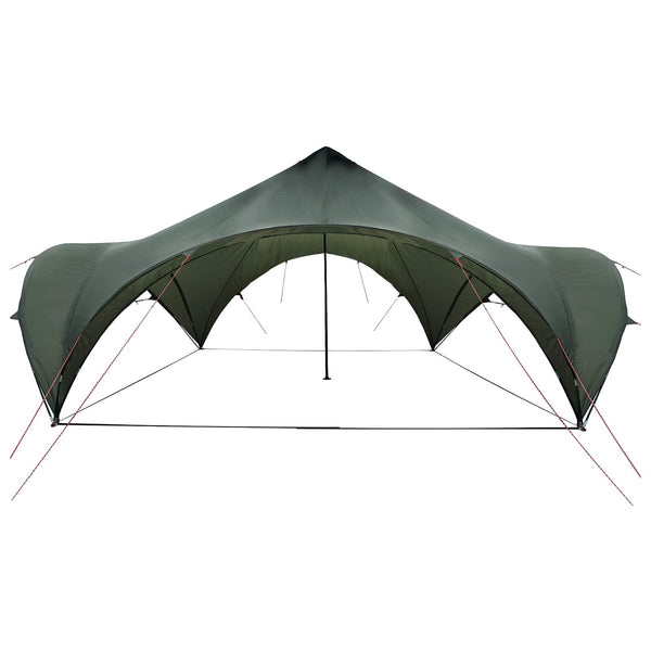 Juhlateltta Armyn vihreä 600 x 600 x 400 cm Polyesteri ja teräs
