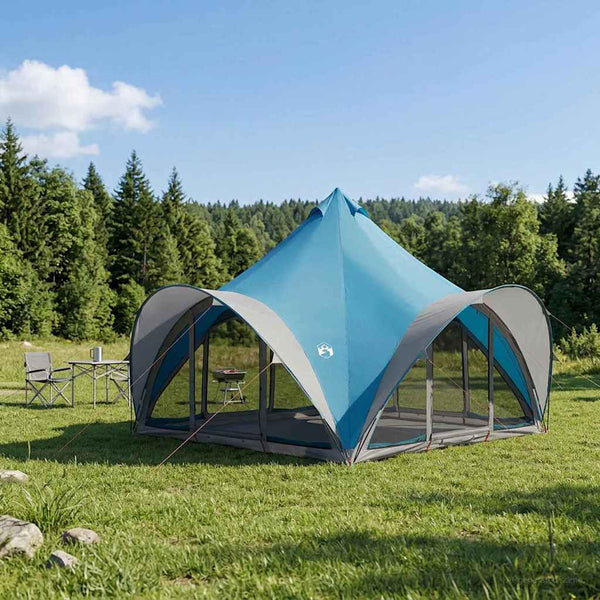 Tipi-teltta 6.0 hengelle Sininen Polyesteri ja teräs