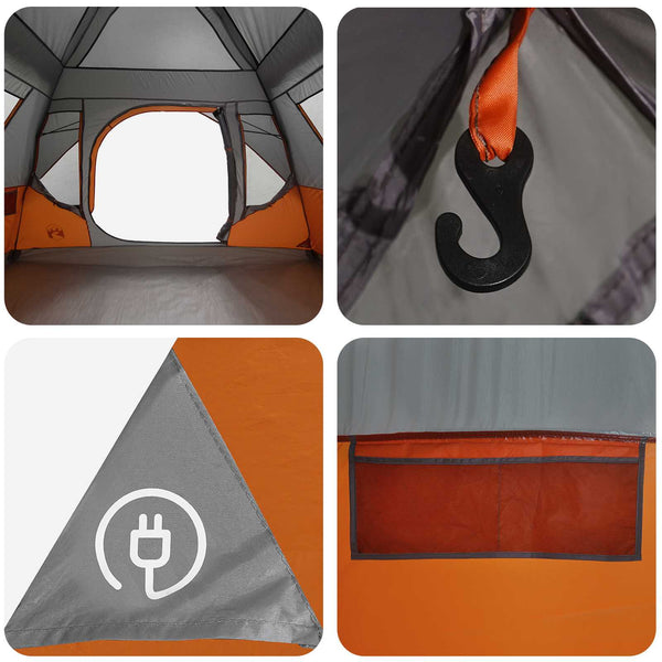 Hetkiteltan Harmaa ja oranssi 305 x 275 x 190 cm