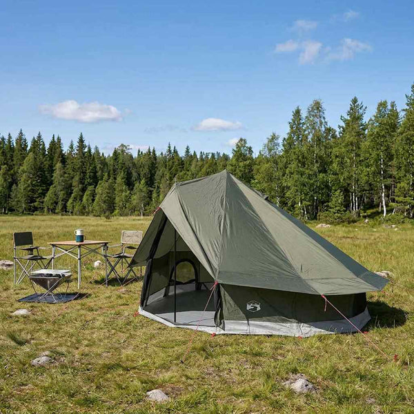 Tipi-teltta 18 hengelle Armivihreä Polyesteri ja teräs
