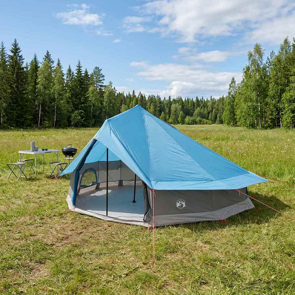 Tipi-teltta 20 hengelle Sininen Polyesteri ja teräs