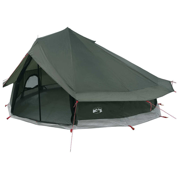 Tipi-teltta 20 hengelle Armivihreä Polyesteri ja teräs