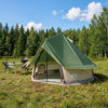 Tipi-teltta 4 hengelle Vihreä Polyesteri ja teräs