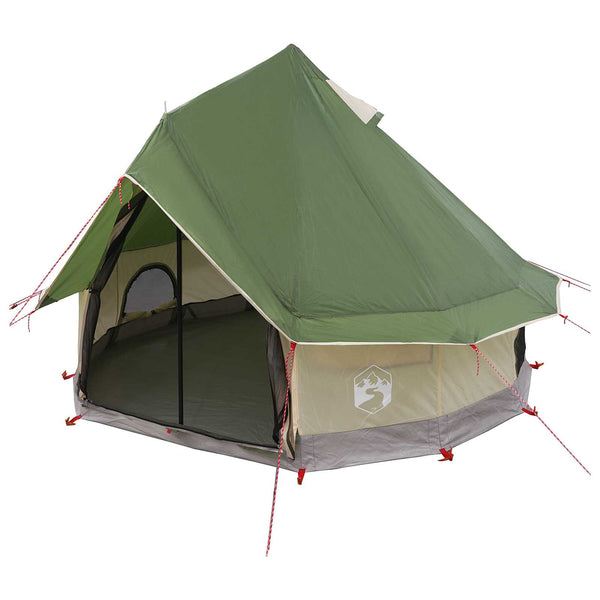Tipi-teltta 4 hengelle Vihreä Polyesteri ja teräs