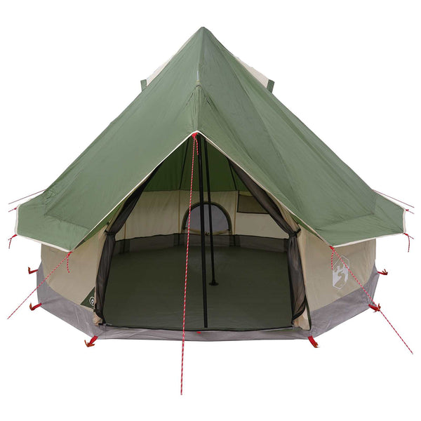Tipi-teltta 4 hengelle Vihreä Polyesteri ja teräs