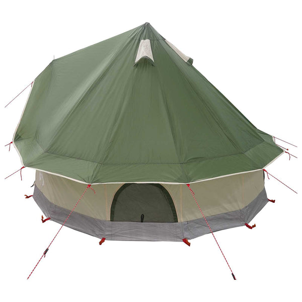 Tipi-teltta 4 hengelle Vihreä Polyesteri ja teräs
