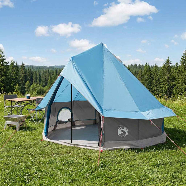 Tipi-teltta 4 hengelle Sininen Polyesteri ja teräs