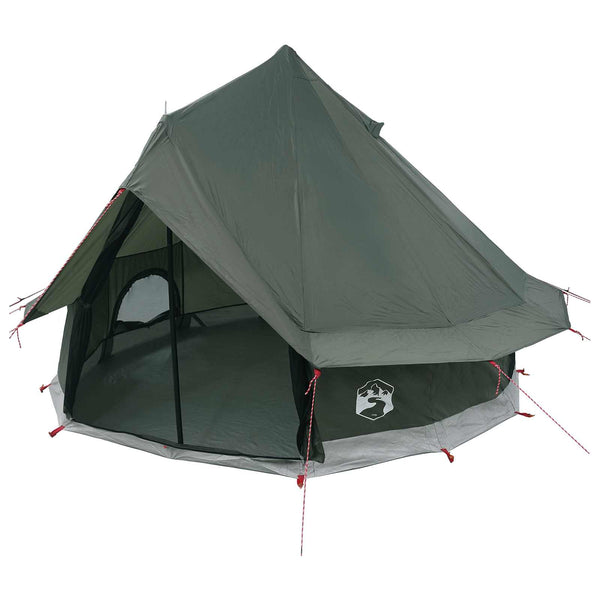 Tipi-teltta 4 hengelle Armivihreä Polyesteri ja teräs