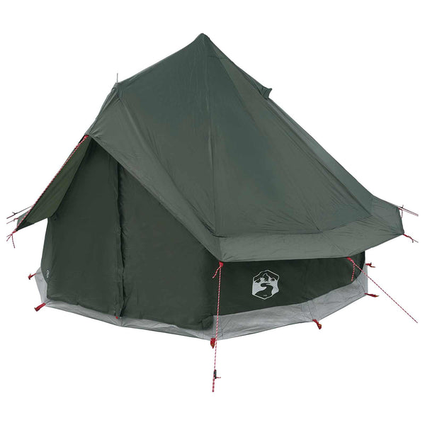 Tipi-teltta 4 hengelle Armivihreä Polyesteri ja teräs