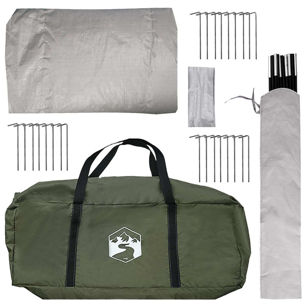 Tipi-teltta 6 hengelle Armivihreä Polyesteri ja teräs