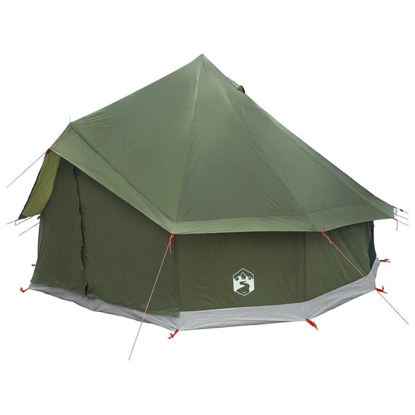 Tipi-teltta 6 hengelle Armivihreä Polyesteri ja teräs