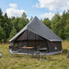 Tipi-teltta 6 hengelle Ruskea Harmaa Polyesteri ja teräs